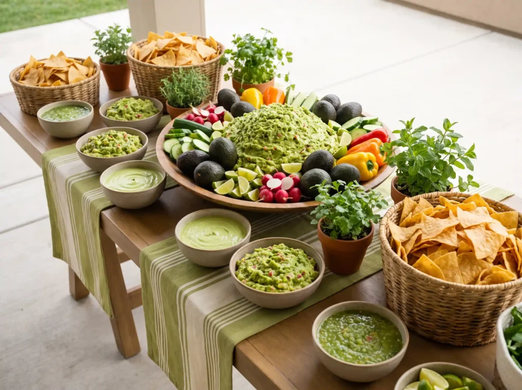 Guacamole buffet table setup K