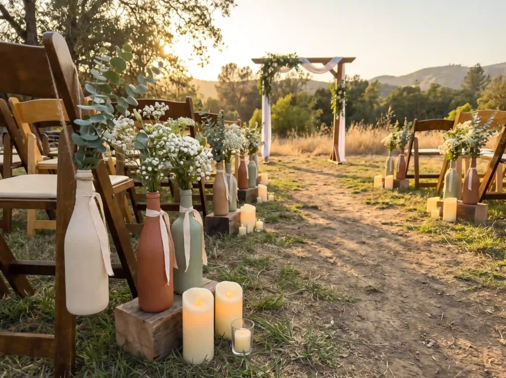 Painted bottles marking wedding … K