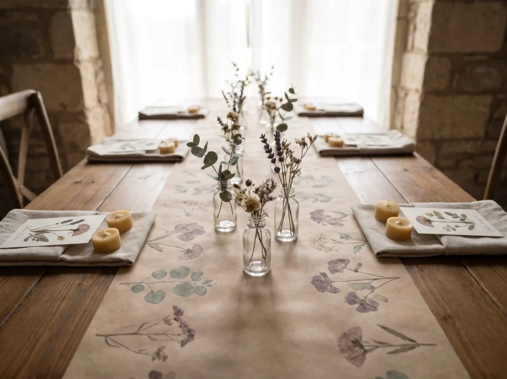 Pressed flower wedding table dec… K