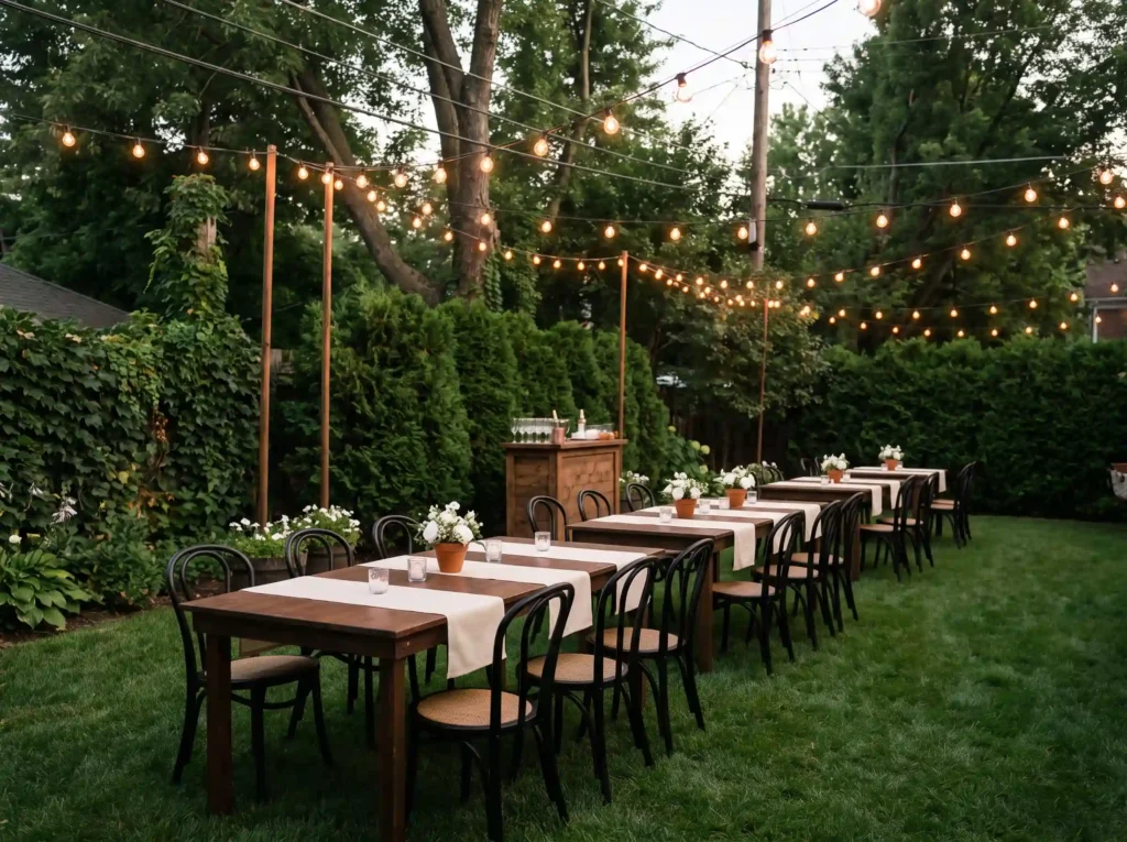 Bistro garden wedding reception … K