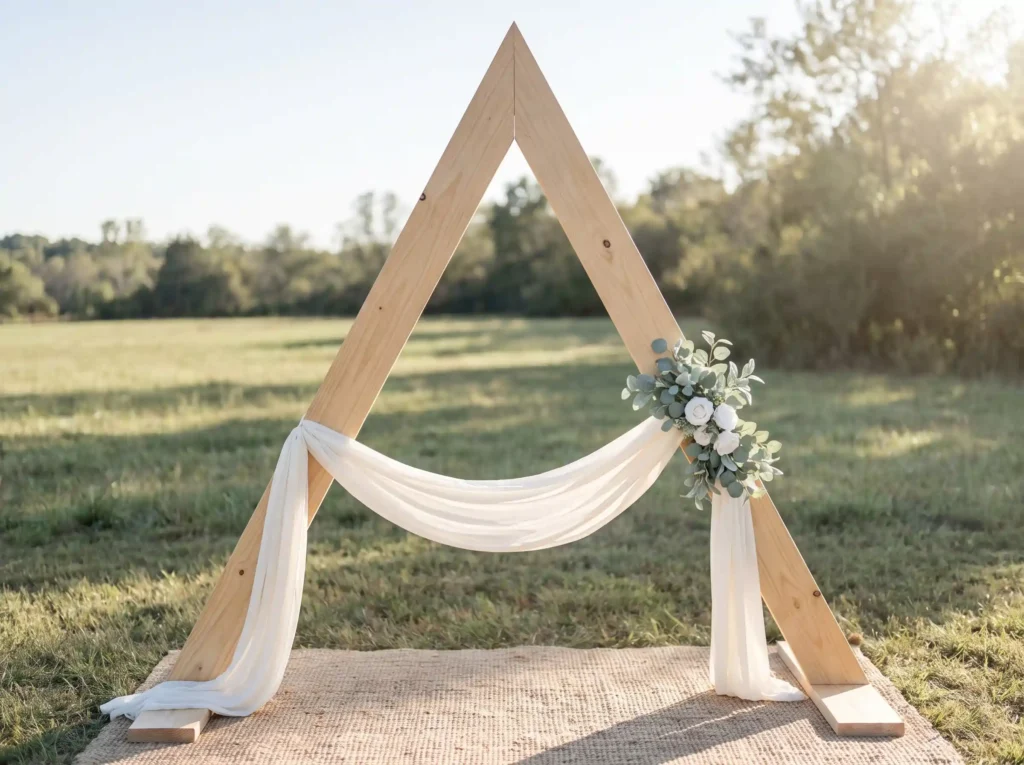 Building wooden triangle wedding… K