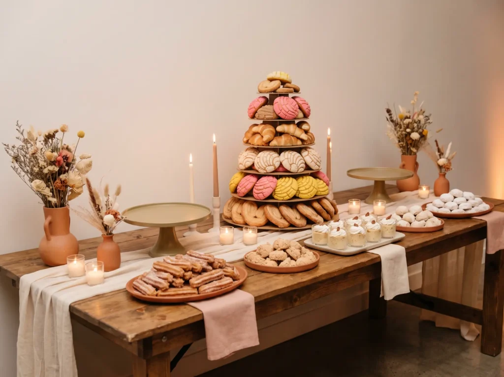 Mexican wedding dessert buffet d… K