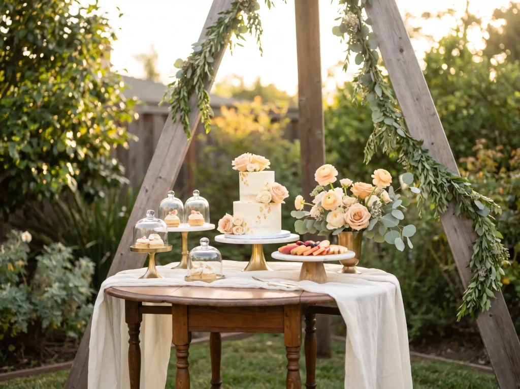 Small space wedding dessert corn… K