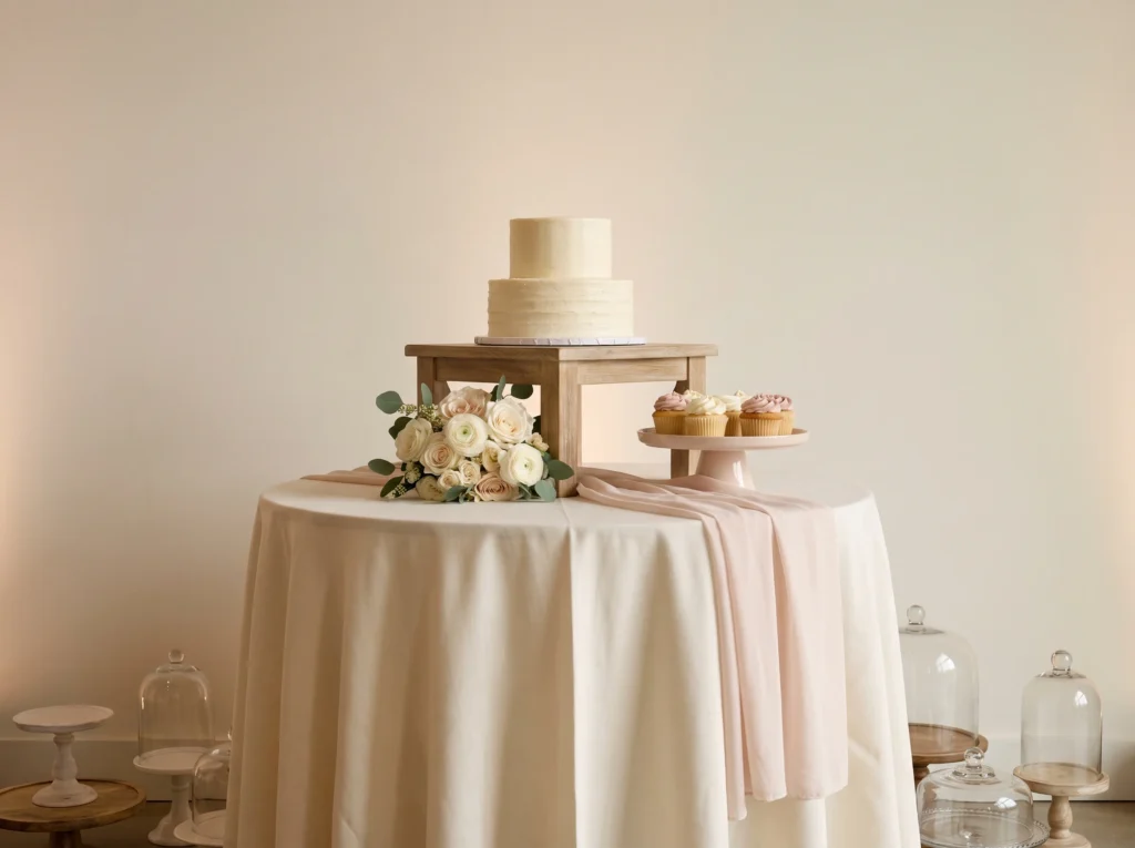 Wedding cake table display setup K