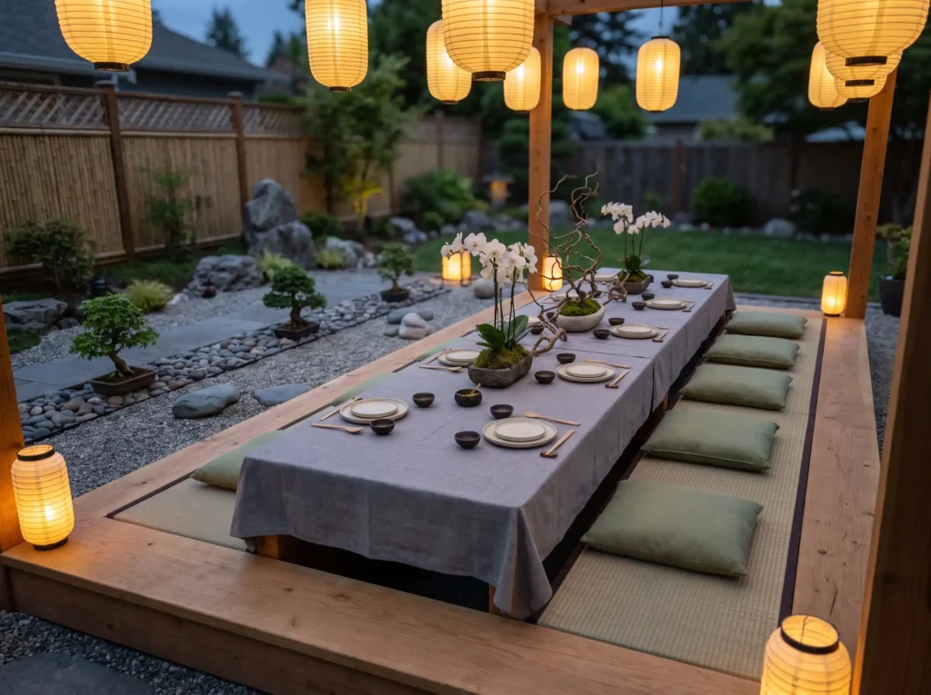 Zen inspired dinner setup K