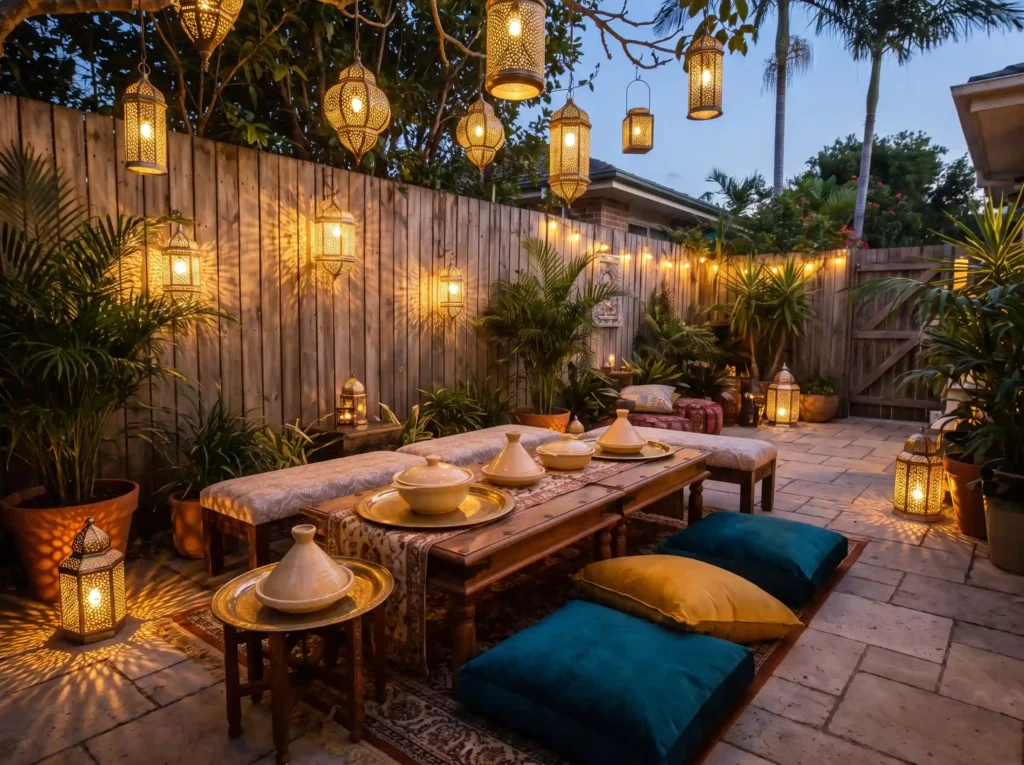 Moroccan lantern courtyard recep… K