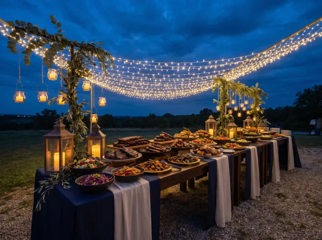 Twilight lantern barbecue banquet K