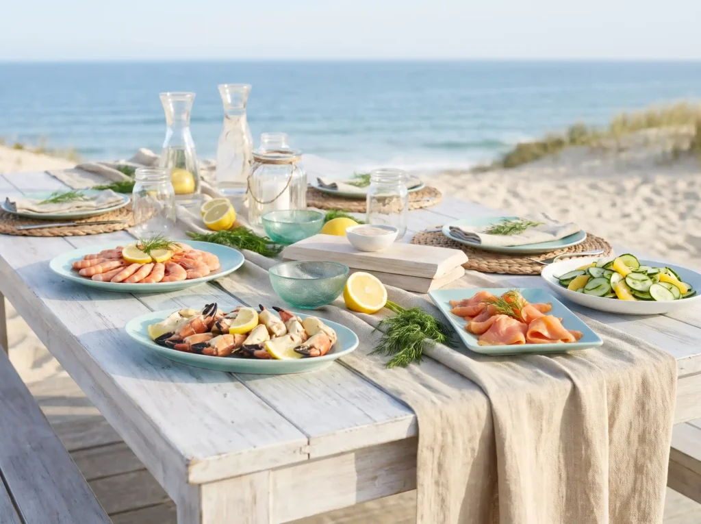 Coastal citrus seafood table dis… K