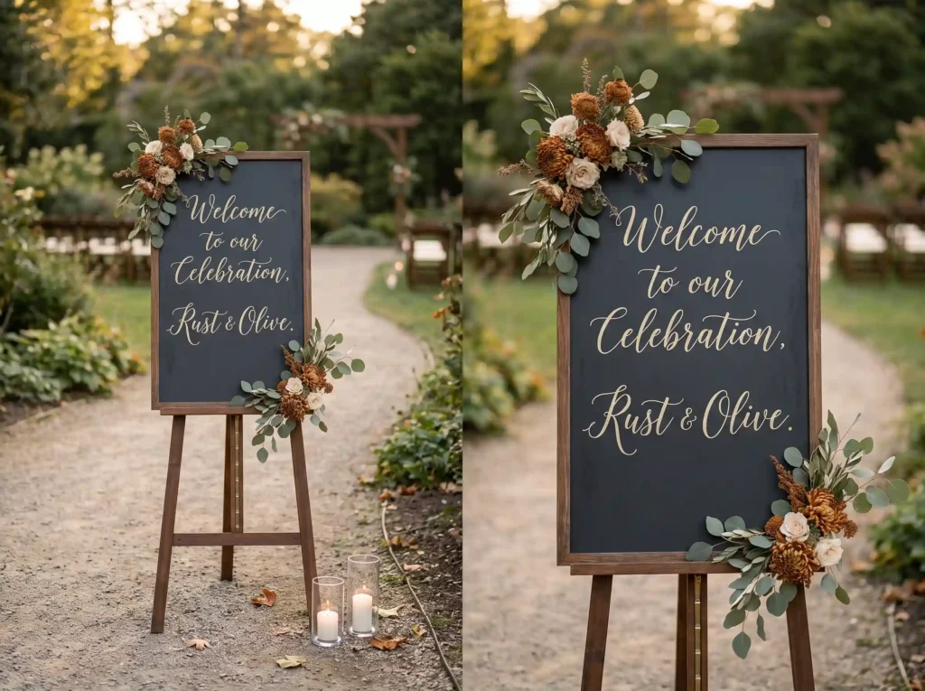 Handwritten welcome sign upgrade K