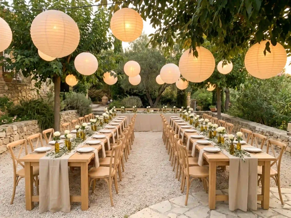Mediterranean backyard reception… K