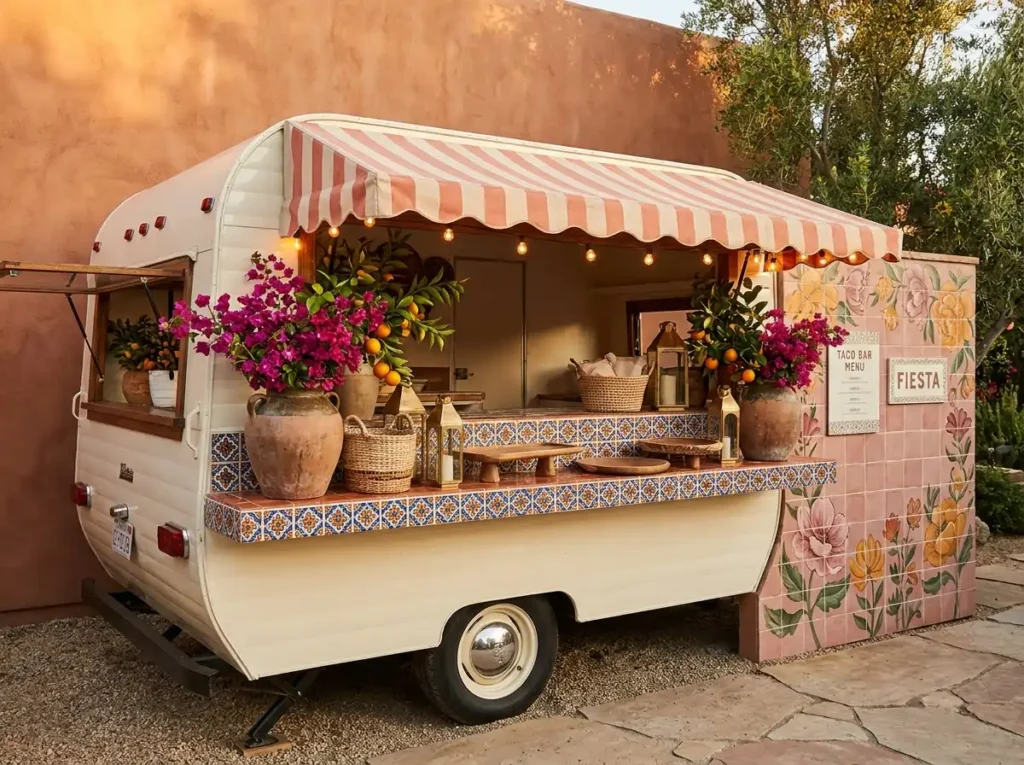 Terracotta taco trailer food sta…