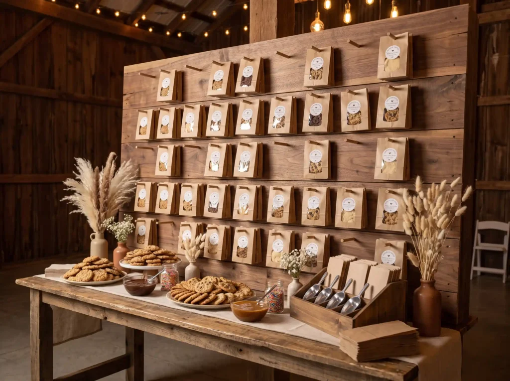 DIY cookie favor wall display K