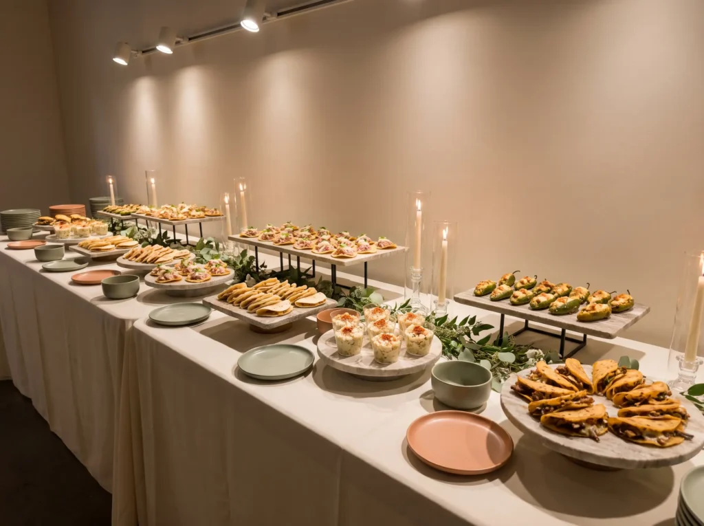 Mexican antojitos buffet display K