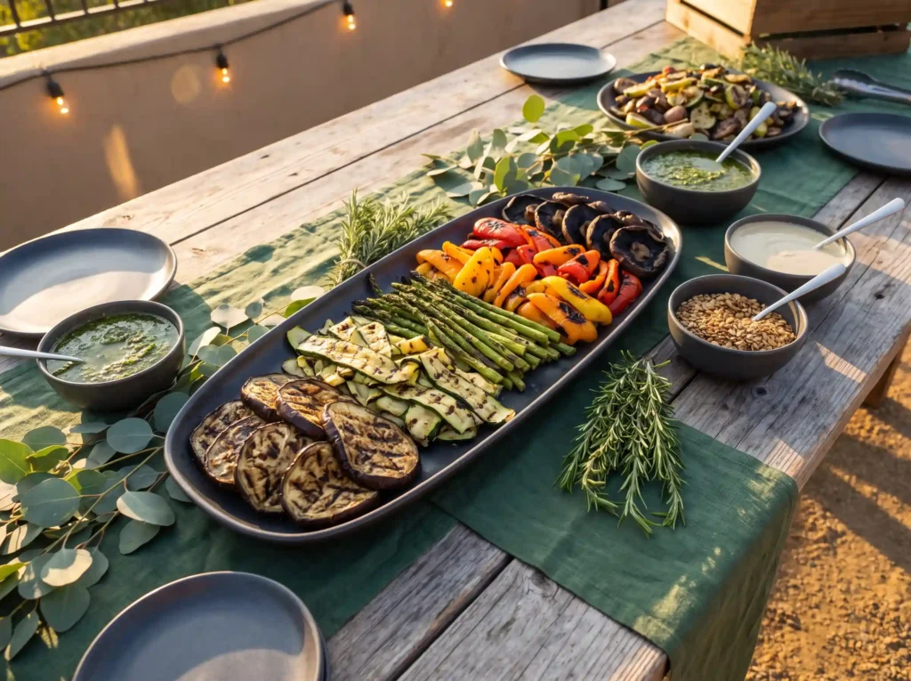 Charcoal grilled vegetable buffe… K