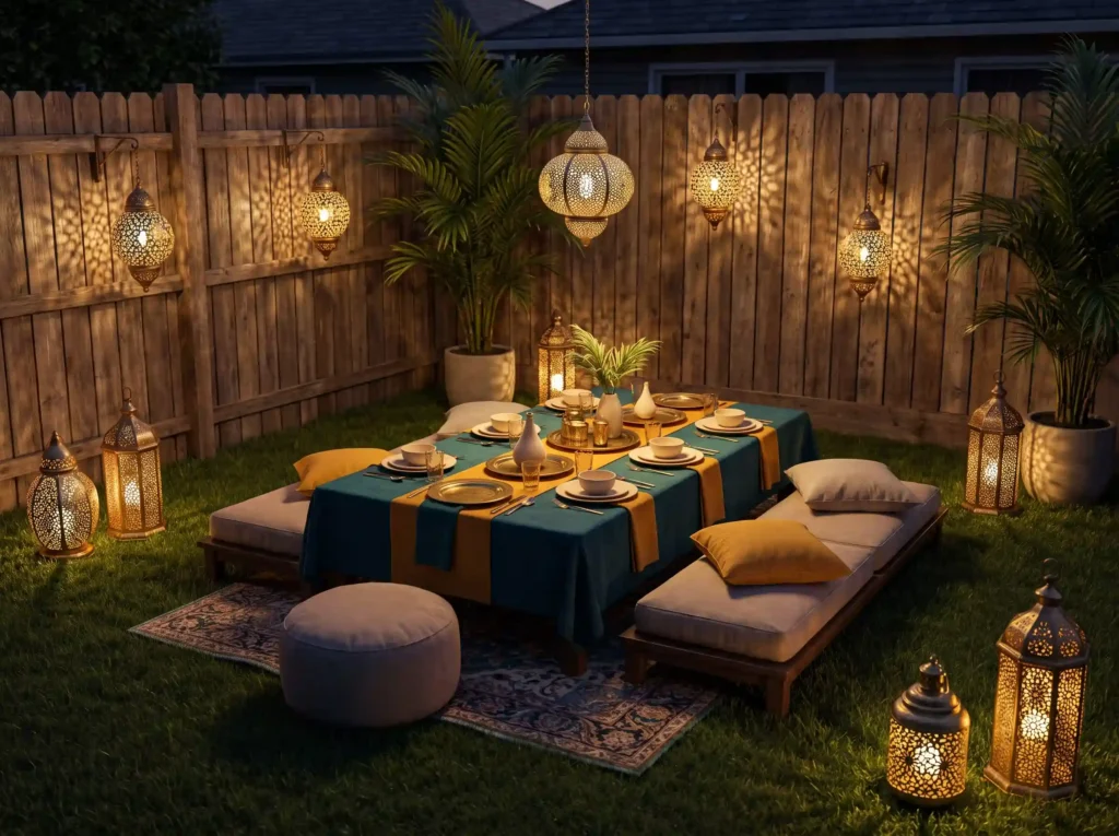 Moroccan lantern courtyard recep… K