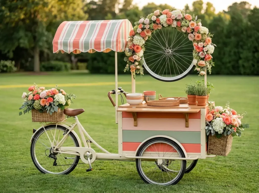 Taco bicycle at wedding