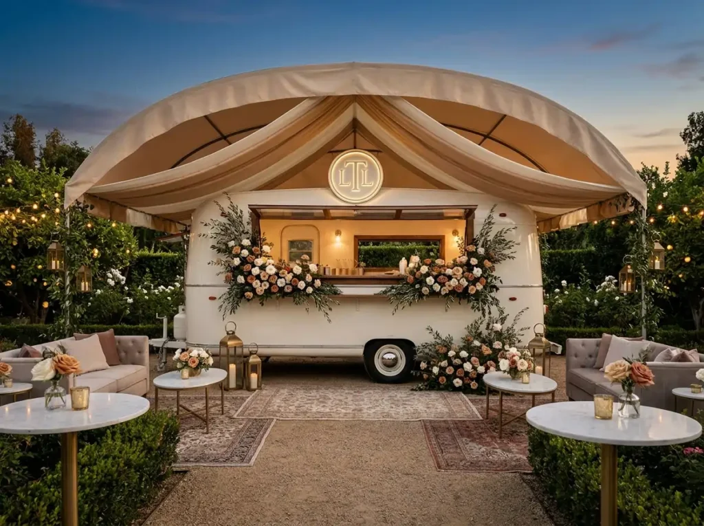 Luxury taco trailer lounge design