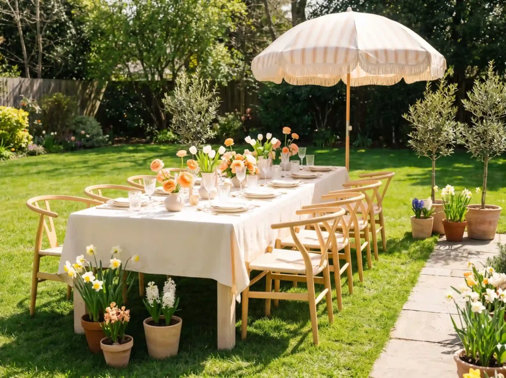 Spring brunch table setup K