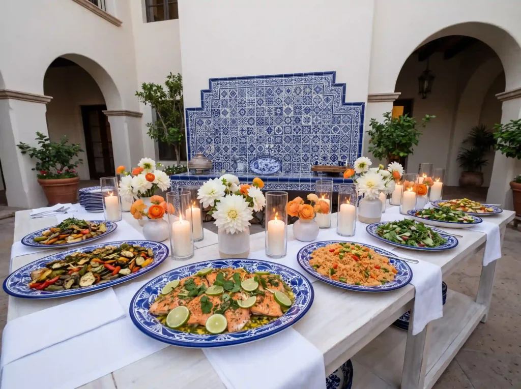 Talavera tile wedding buffet dis… K