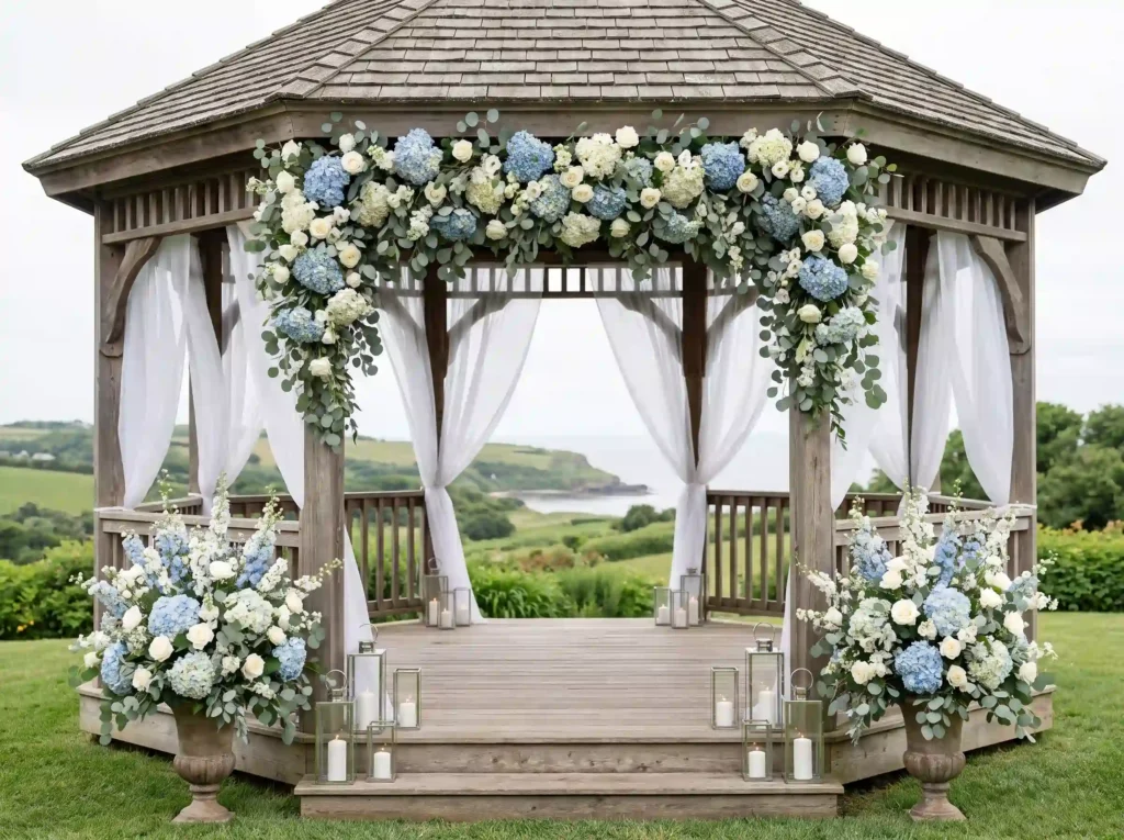 Hydrangea gazebo wedding design K