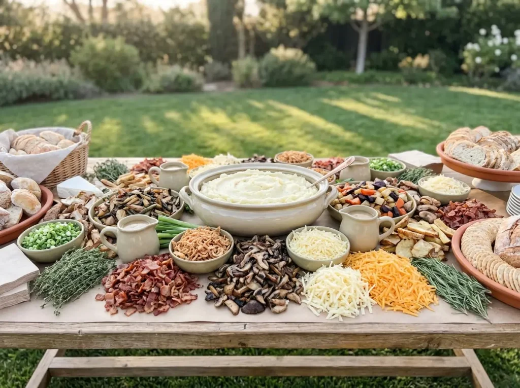 Mashed potato charcuterie table …