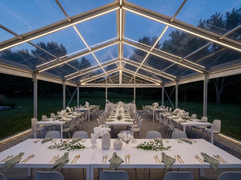 Modern linear light tent K