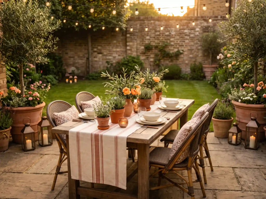 Tuscan backyard feast styled table K