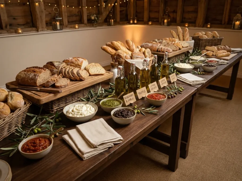 Tuscan bread and dip bar