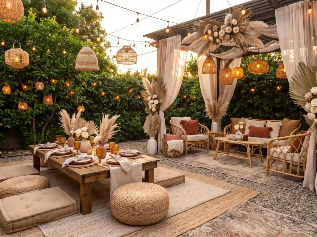 Bohemian garden lounge and dining K