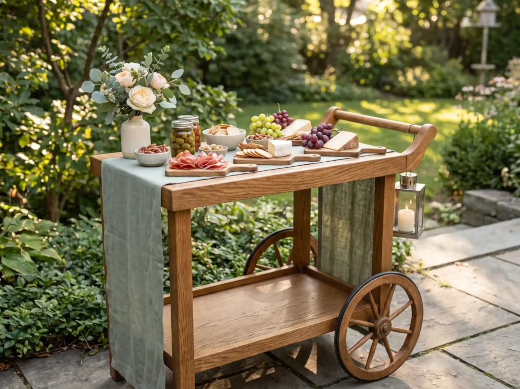 Charcuterie cart welcome station… K