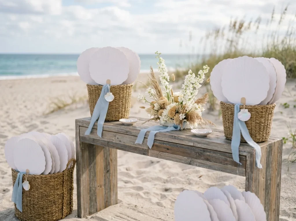 Coastal shell fans display