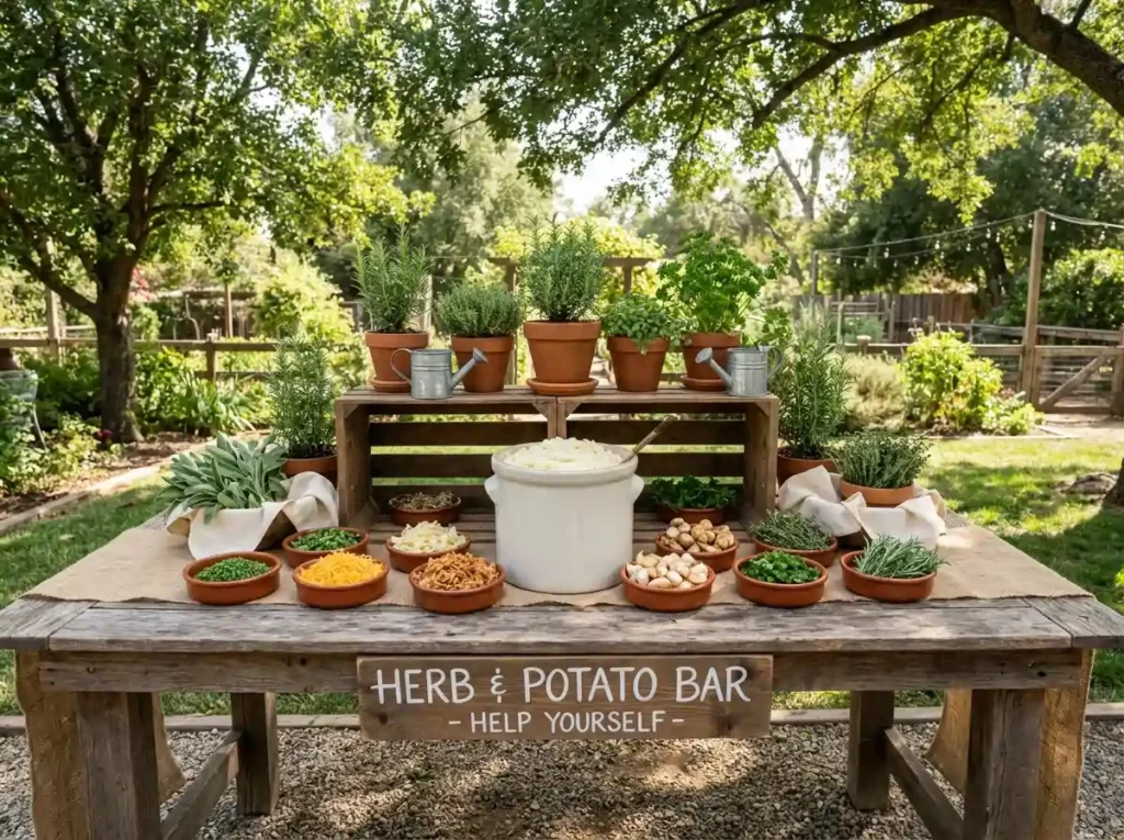 Farmhouse potato station display