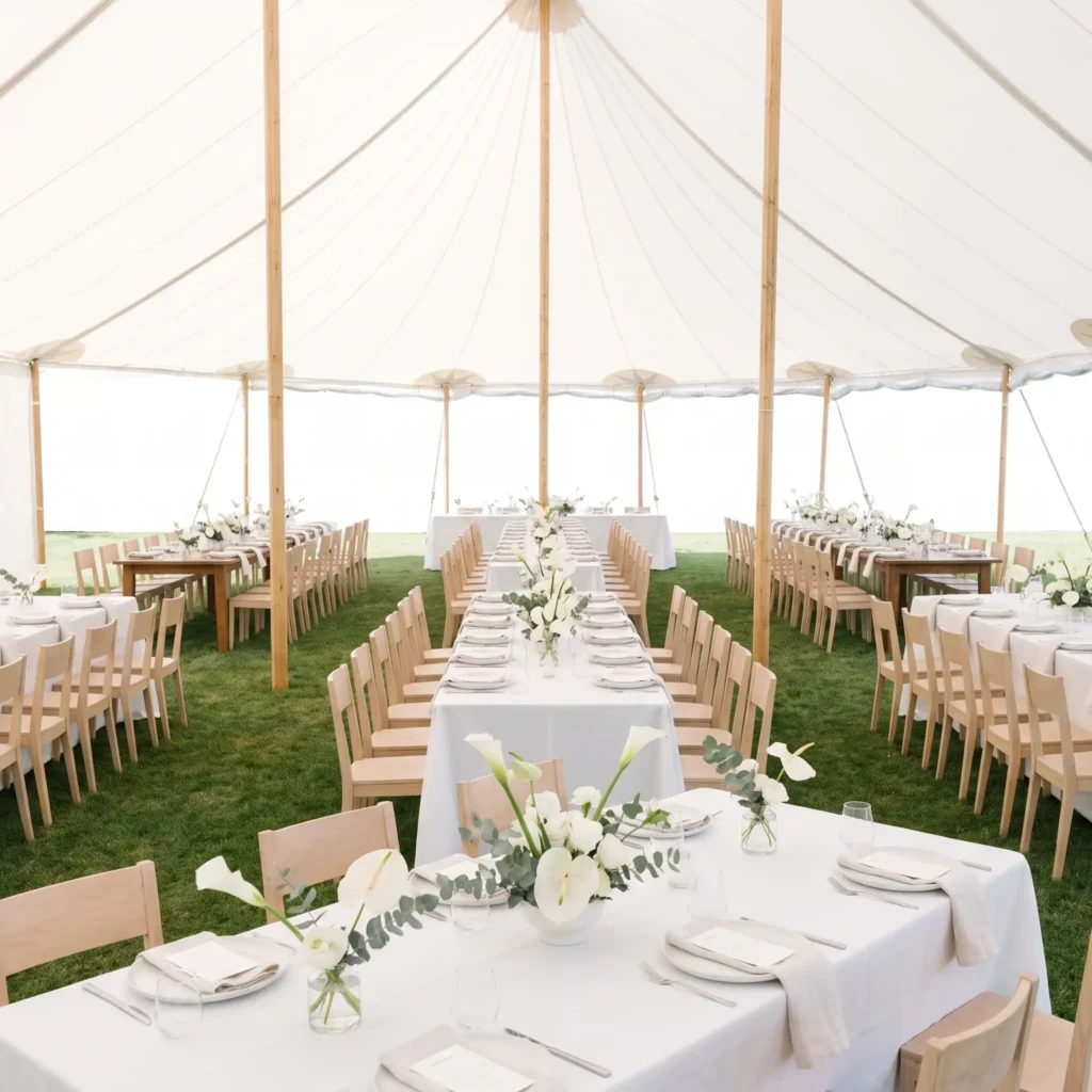 Minimalist outdoor wedding recep… K