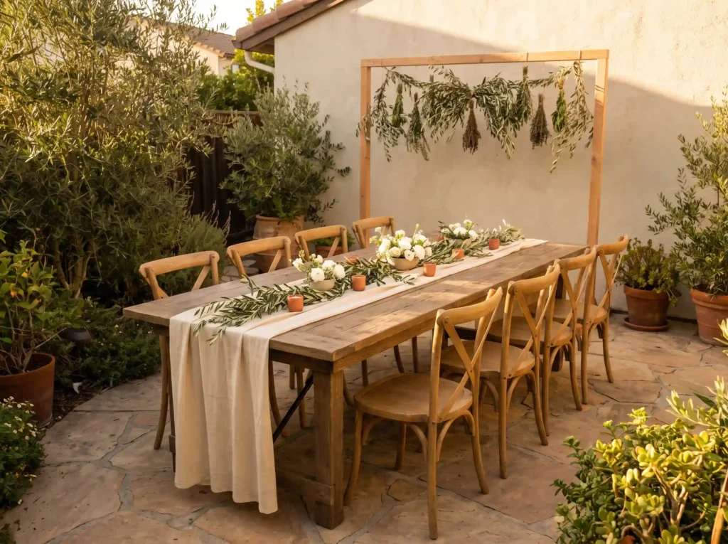 Olive grove inspired backyard di… K
