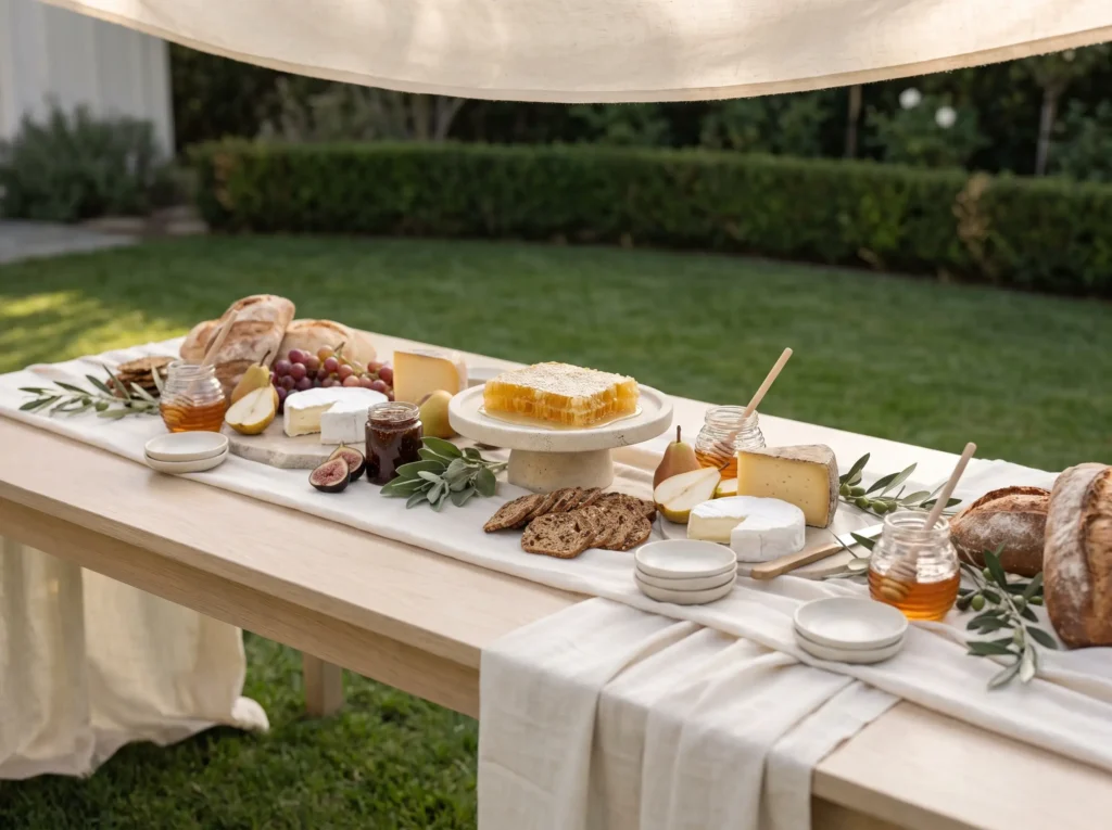 Cheese and honey table display K