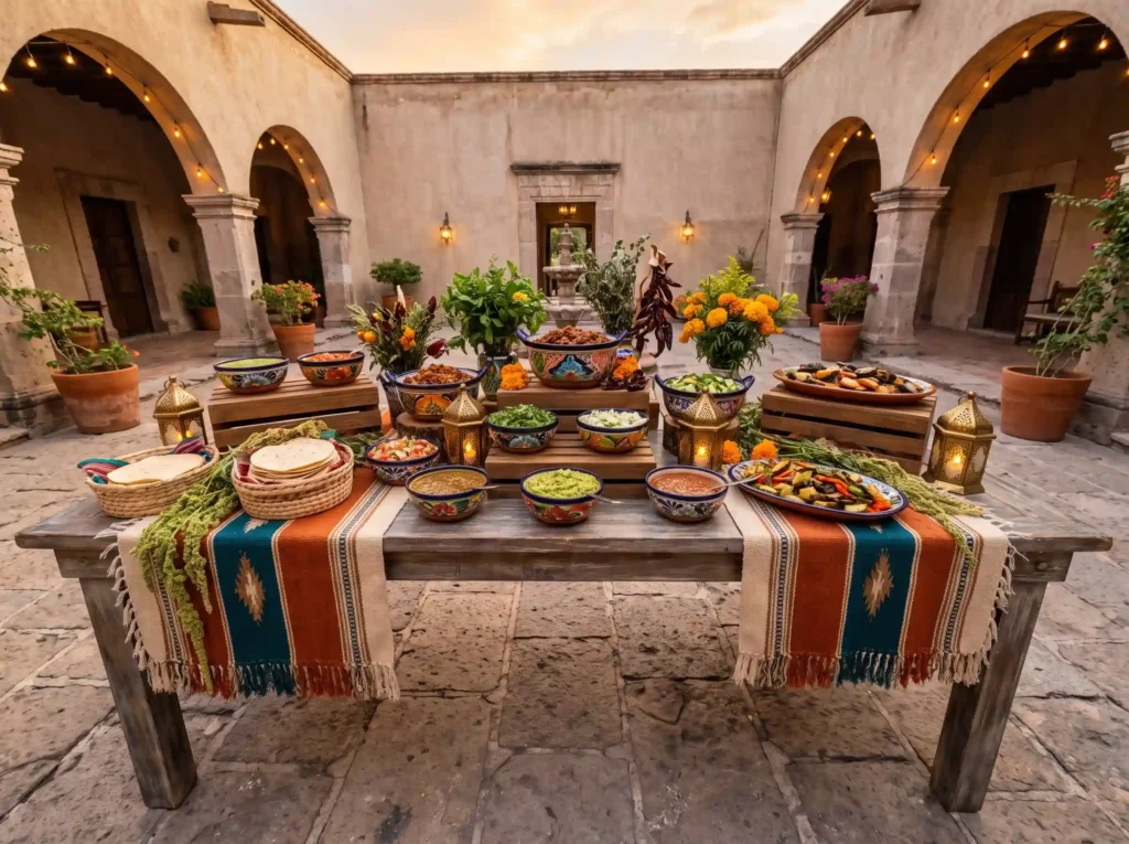 Oaxaca inspired artisan taco table K