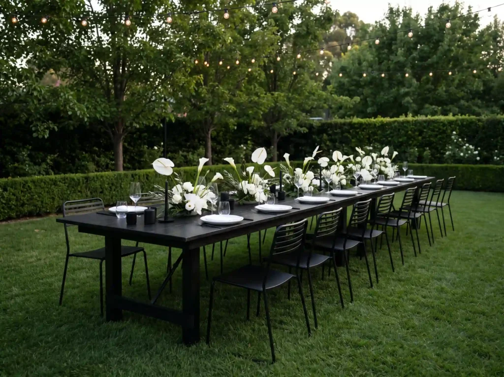 Modern black and white garden K