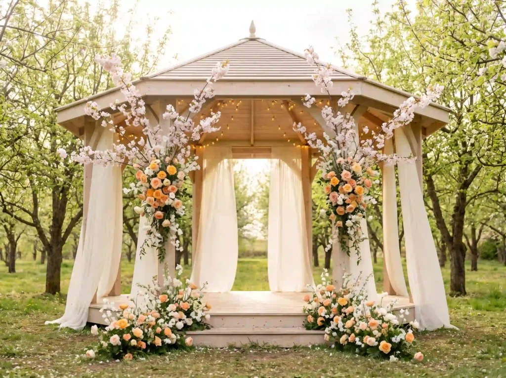 Peach blossom dream wedding gazebo K
