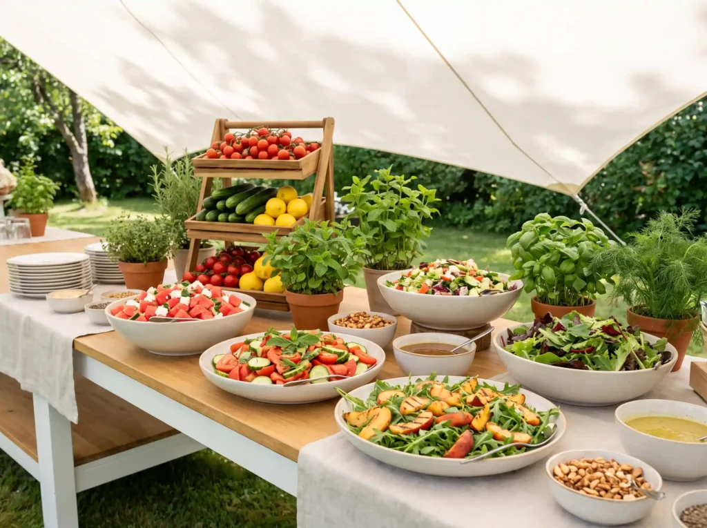 Summer salad buffet display K