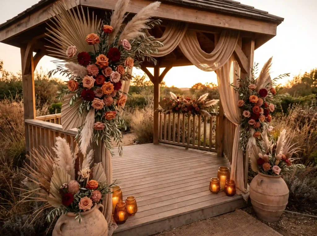 Bohemian wedding gazebo design K