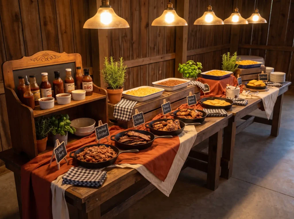 Southern barbecue buffet display K