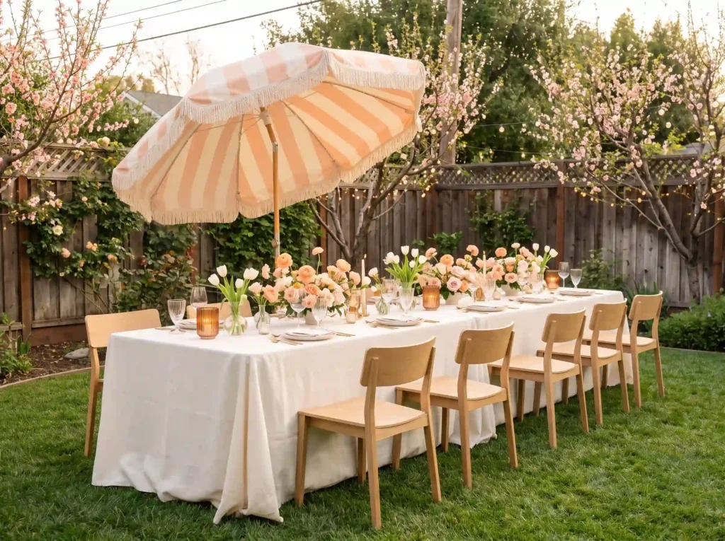 Spring backyard wedding receptio… K