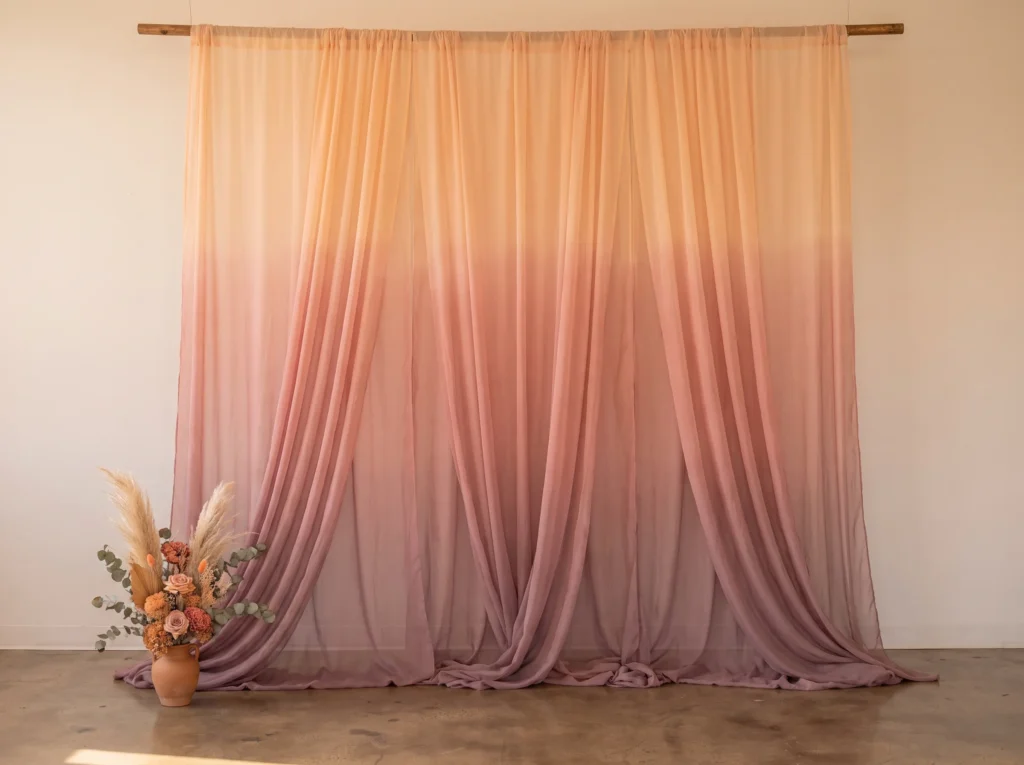 Sunset ombre fabric backdrop K